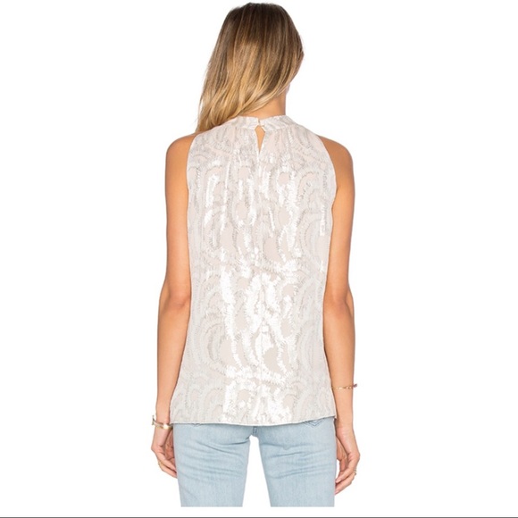 NWOT Fern Clipped Chiffon Top in Antilles Bubbles - Picture 3 of 9